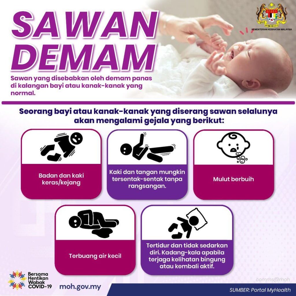 cara mengatasi sawan demam bayi, kanak-kanak