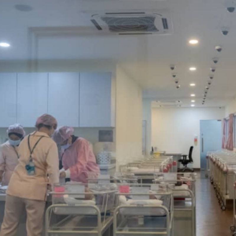 nurses taking care of baby