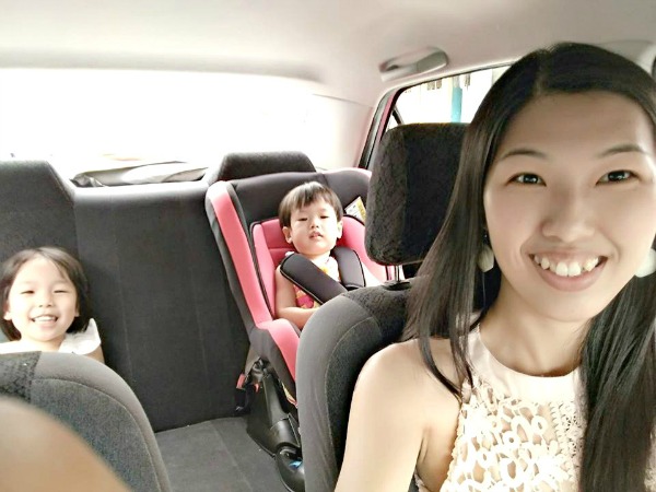 Tina has been driving to Johor and Ipoh by herself with her two girls since they were born. (Image Credit: Tina)
