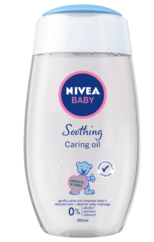 NIVEA BABY Soothing Caring Oil is clinically and dermatologically approved. It contains no animal oil.