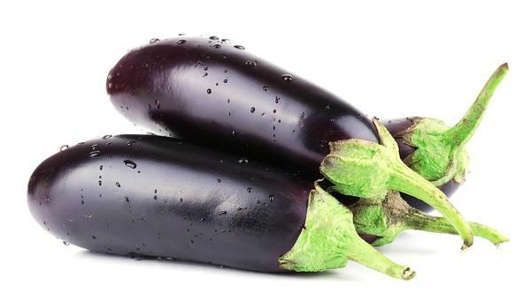 Fresh whole purple brinjals. Fruits and Vegetables in Malaysia pregnant mums should avoid 
