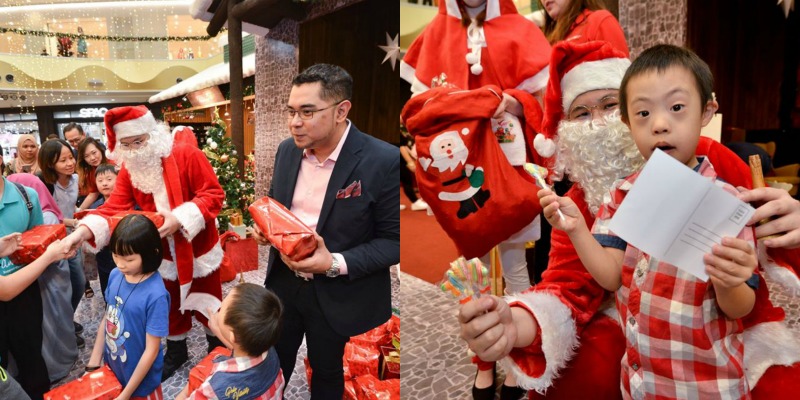 Santa made a personal appearance and met with all the children, giving them gifts which were decked under the glittering Christmas tree. 