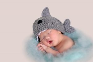 Baby Sleeping on Blue Cloud