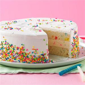 Iced Funfetti Cake