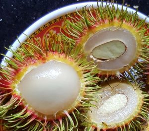 Bowl of Rambutan - Cross Sectioned