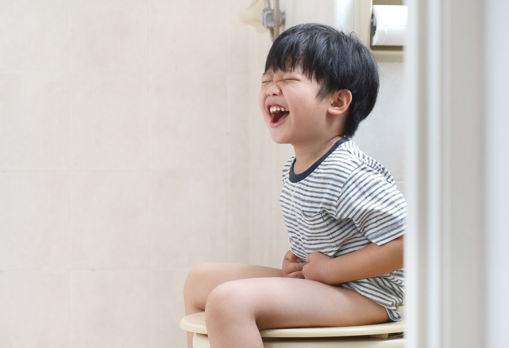 Little Child On Potty