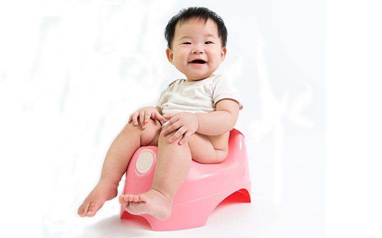 Happy Baby On Potty