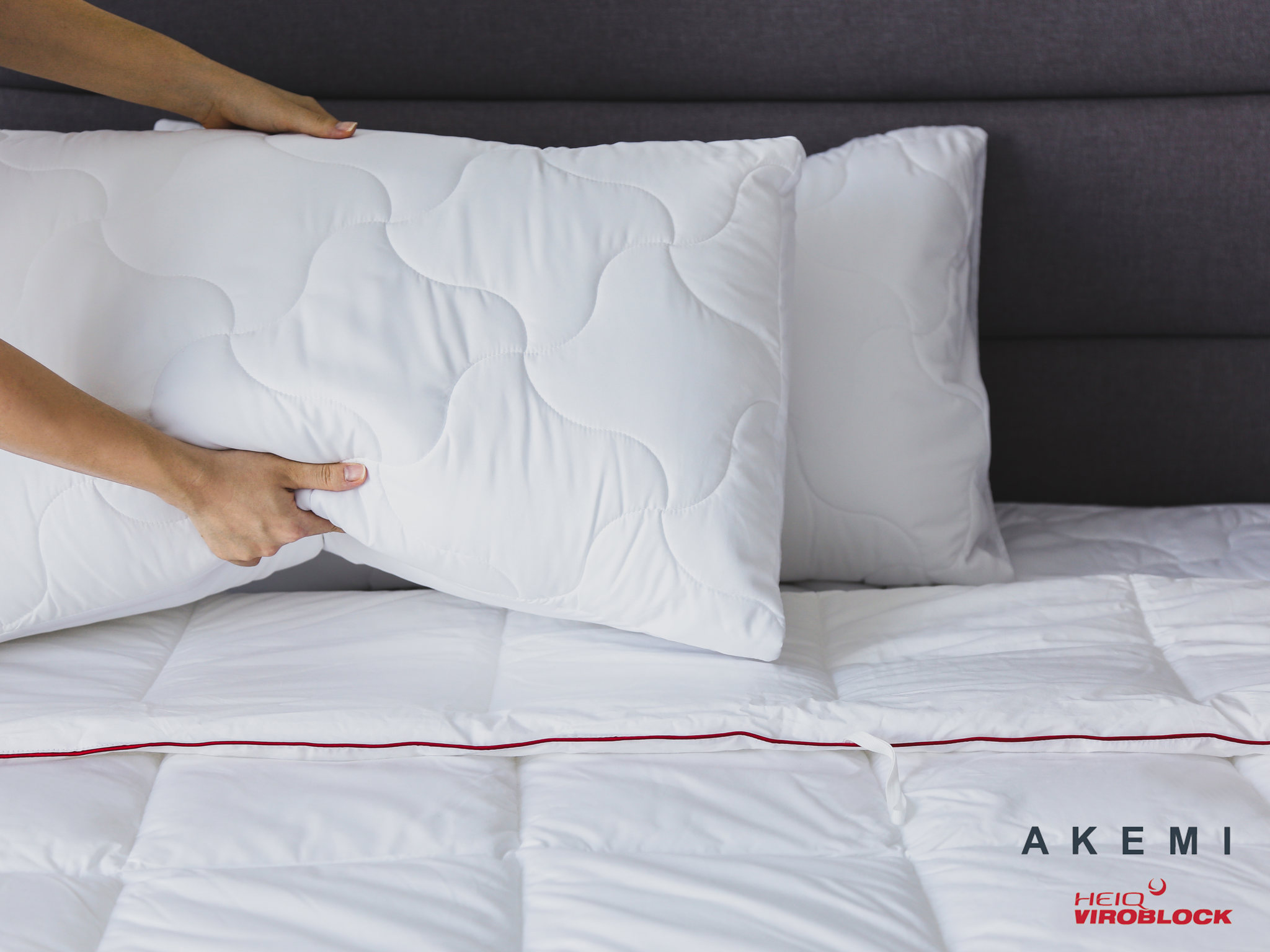 AKEMI HeiQ Viroblock protect bed from virus