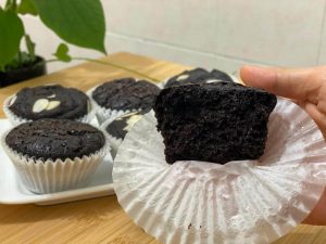 The texture of these Moist Chocolate Cupcakes