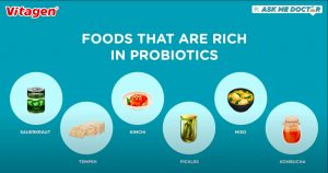 The list of foods that are rich in probiotics 