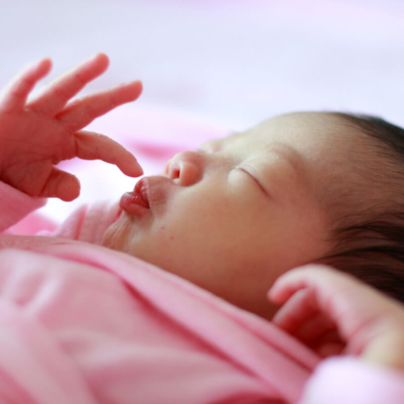 A preemie sleeping