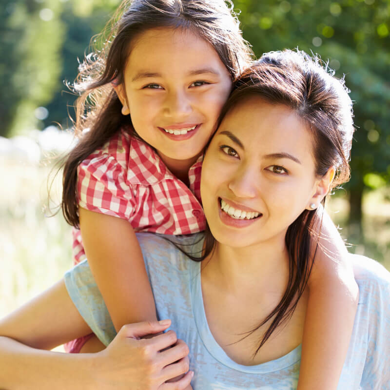 A mum with her daughter