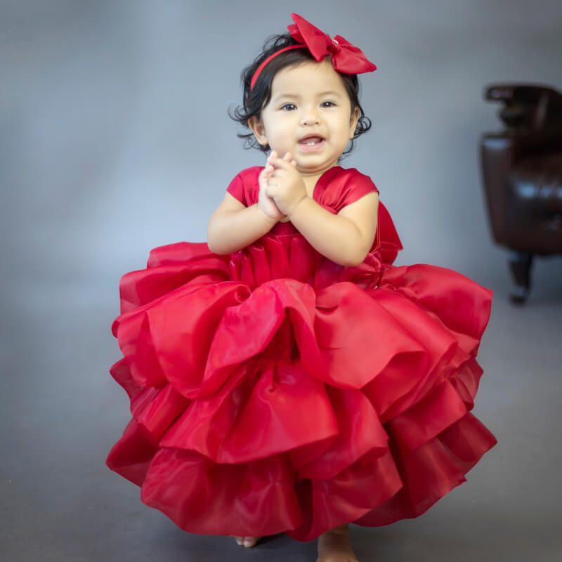 Baby girl dressed up for Malaysia Day