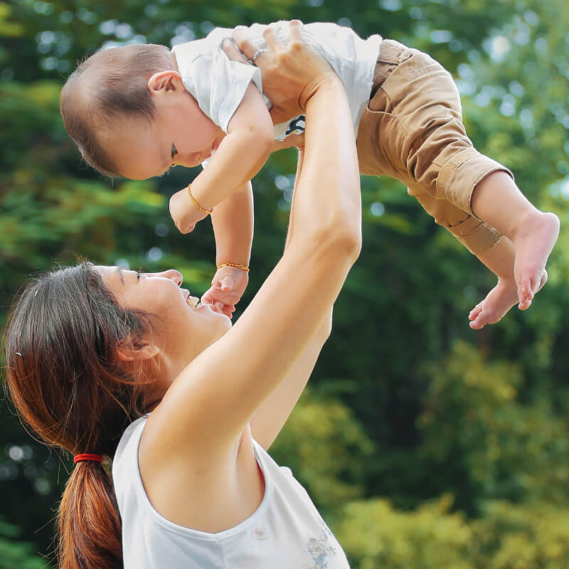 A mum took her baby out