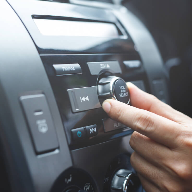 Turn off radio to avoid distraction