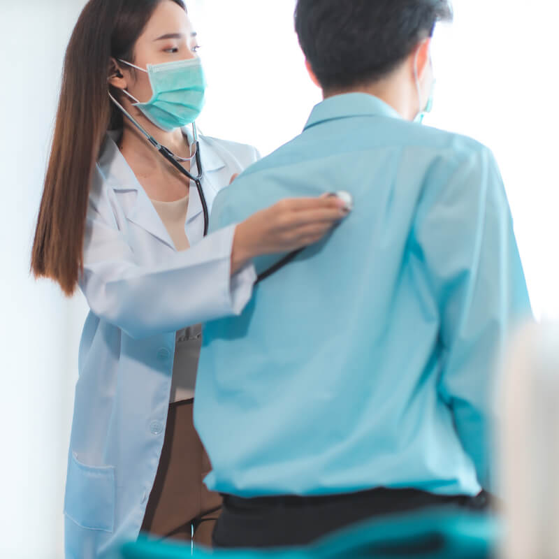 a man go for health checkup